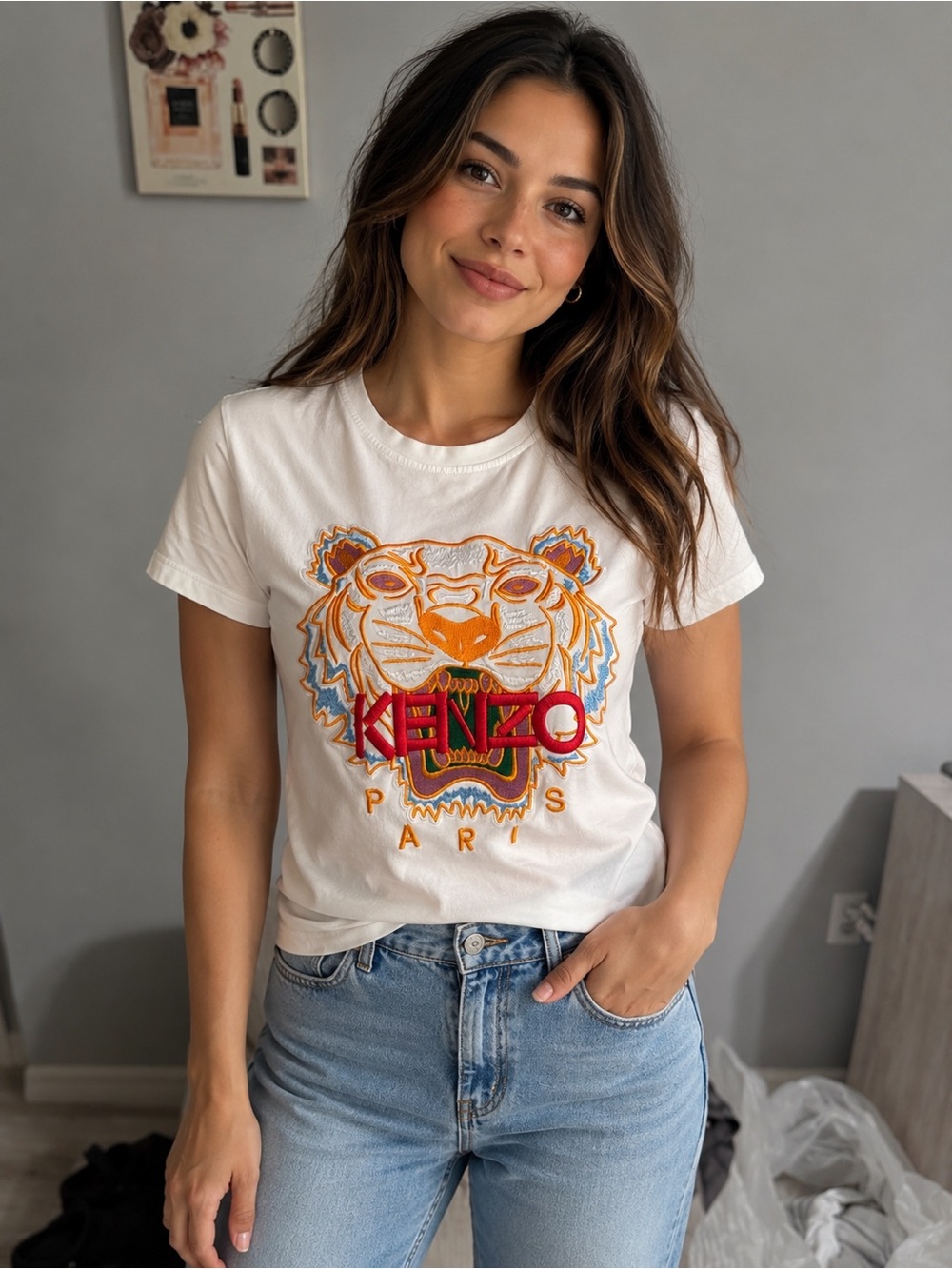 Kenzo tiger short sleeve tee small